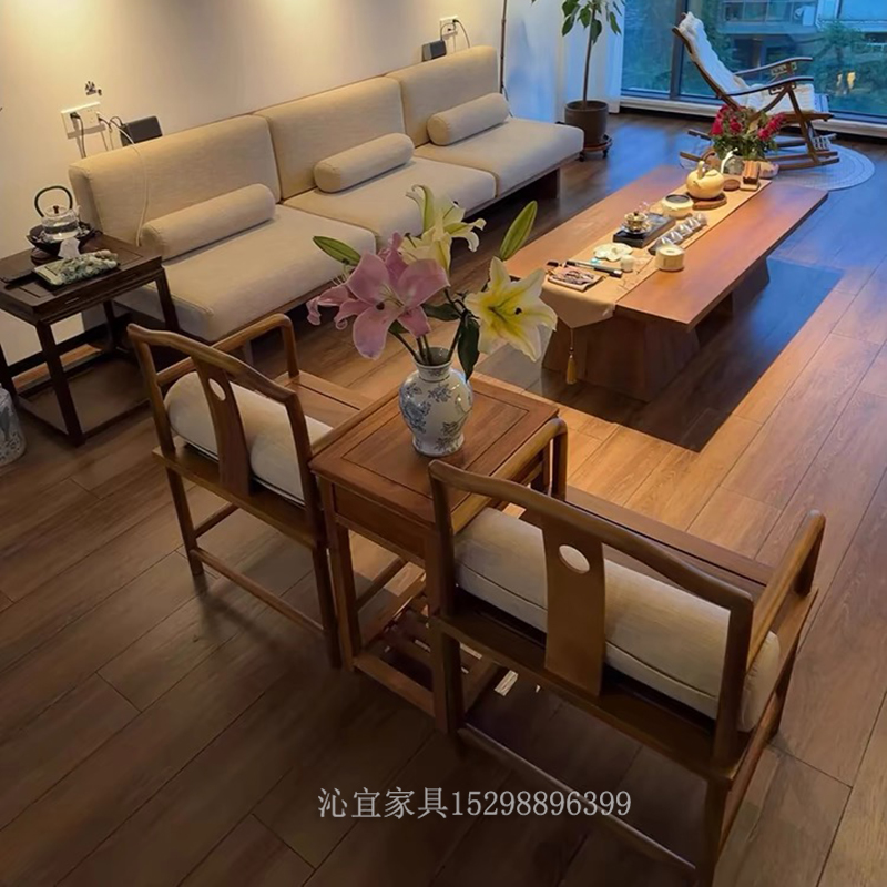 新中式實木沙發(fā)QY-2632