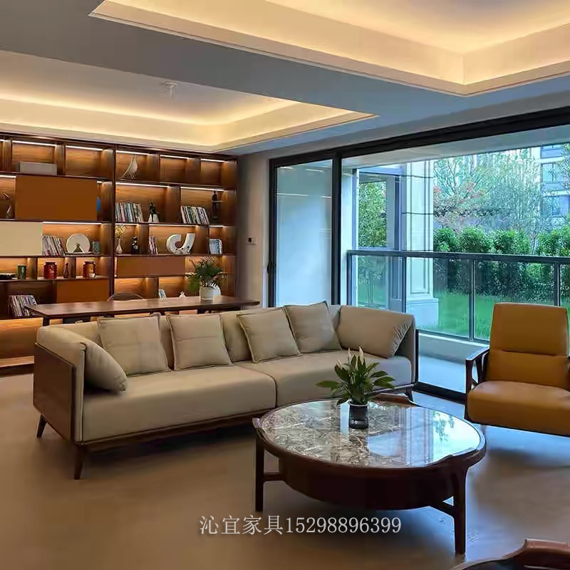 新中式實木沙發(fā)QY-2633